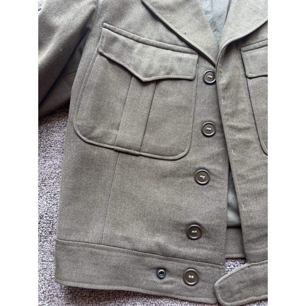 VTG WWII US Army M-1944 Wool Field Ike Jacket⭐️Corporal Chevrons 1940s Cropped⭐️ - Picture 7 of 16